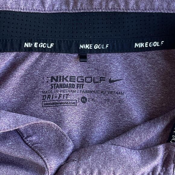 Nike Golf Polo Shirt Mens XL Purple Dri-FIT Striped Standard Fit AA3164-609 - Picture 3 of 9